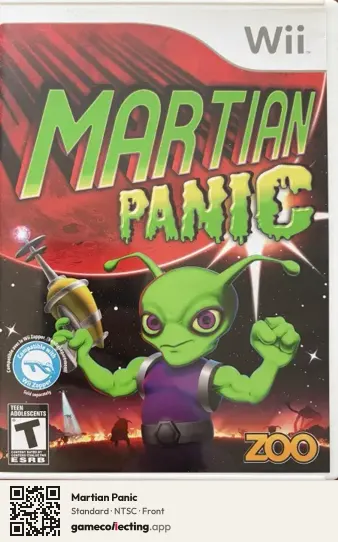 Martian Panic Nintendo Wii, NTSC box front