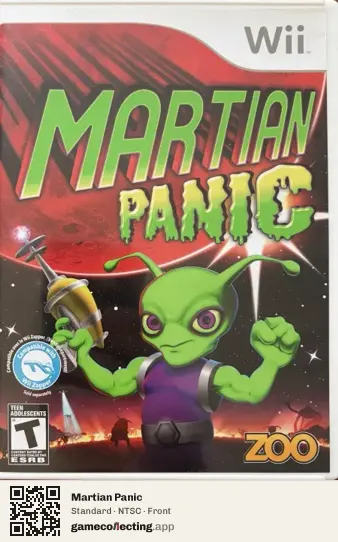 Martian Panic Nintendo Wii, NTSC box front
