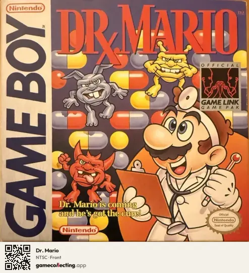 Dr. Mario Game Boy, NTSC box front