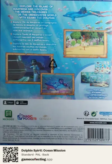 Dolphin Spirit: Ocean Mission PlayStation 5, PAL box back