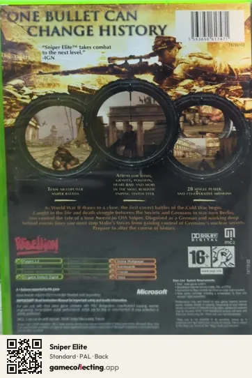 Sniper Elite Xbox, PAL box back