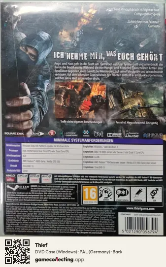 Thief Computer, Germany box back