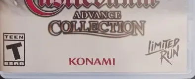 Castlevania Advance Collection, the ESRB box on its front