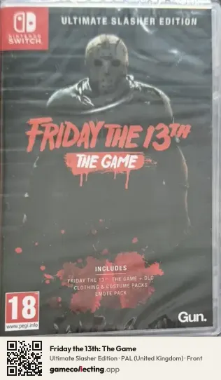 Friday the 13th: The Game Nintendo Switch, United Kingdom box front