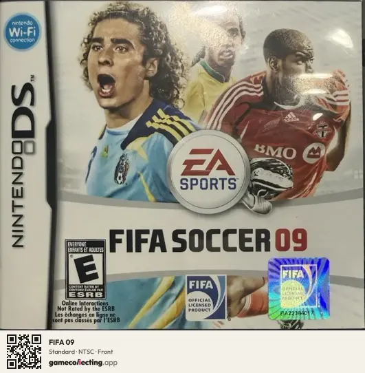 FIFA 09 Nintendo DS, NTSC box front
