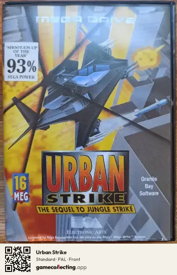 Urban Strike Sega Mega Drive / Genesis, PAL box front