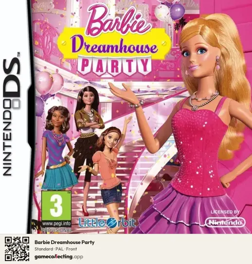 Barbie Dreamhouse Party Nintendo DS, PAL box front