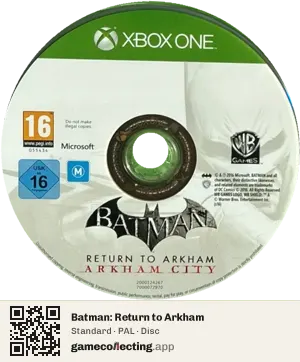 Batman: Return to Arkham Xbox One, PAL disc