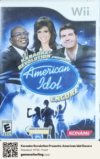 Karaoke Revolution Presents: American Idol Encore Nintendo Wii, NTSC box front