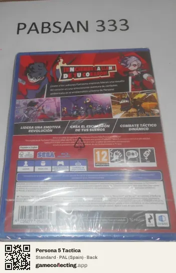 Persona 5 Tactica PlayStation 4, Spain box back