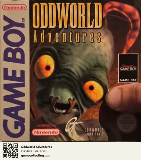 Oddworld Adventures Game Boy, PAL box front