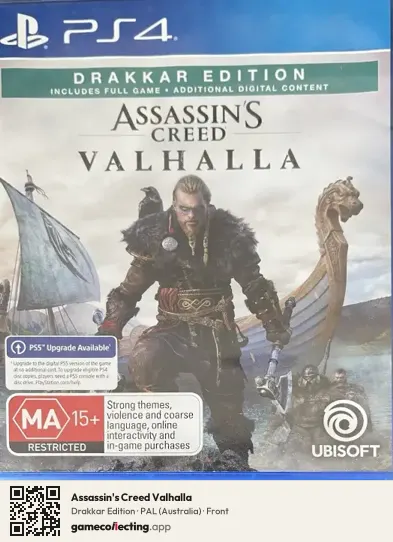 Assassin's Creed Valhalla PlayStation 4, Australia box front