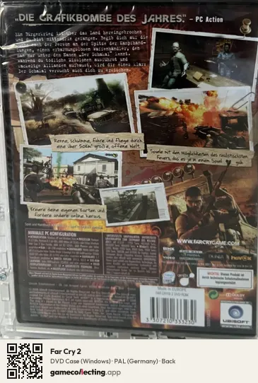 Far Cry 2 Computer, Germany box back