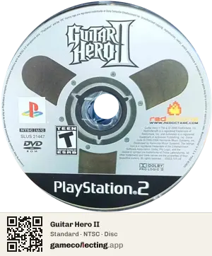 Guitar Hero II PlayStation 2, NTSC disc