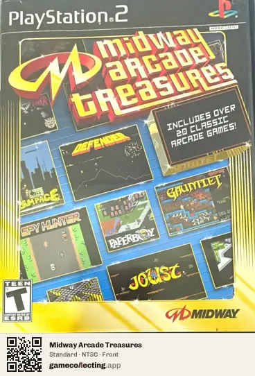 Midway Arcade Treasures PlayStation 2, NTSC box front