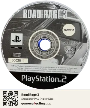 Road Rage 3 PlayStation 2, PAL disc