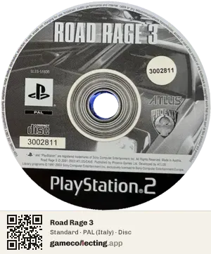 Road Rage 3 PlayStation 2, PAL disc