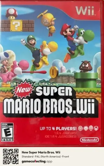New Super Mario Bros. Wii Nintendo Wii, North America box front
