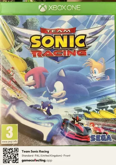 Team Sonic Racing Xbox One, United Kingdom box front