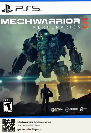 MechWarrior 5: Mercenaries PlayStation 5, NTSC box front