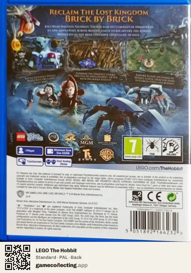 LEGO The Hobbit PlayStation Vita, PAL box back