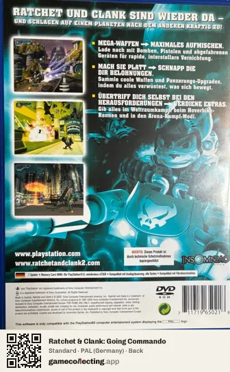 Ratchet & Clank: Going Commando PlayStation 2, Germany box back