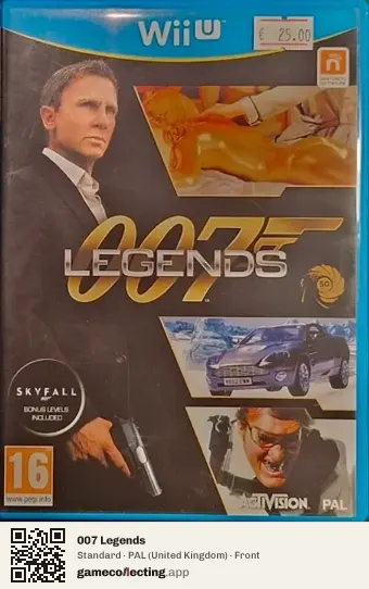 007 Legends Nintendo Wii U, United Kingdom box front
