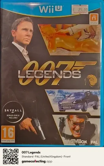 007 Legends Nintendo Wii U, United Kingdom box front