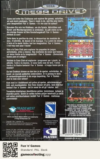 Fun 'n' Games Sega Mega Drive / Genesis, PAL box back