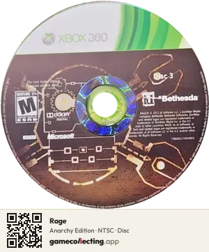 Rage Xbox 360, NTSC disc