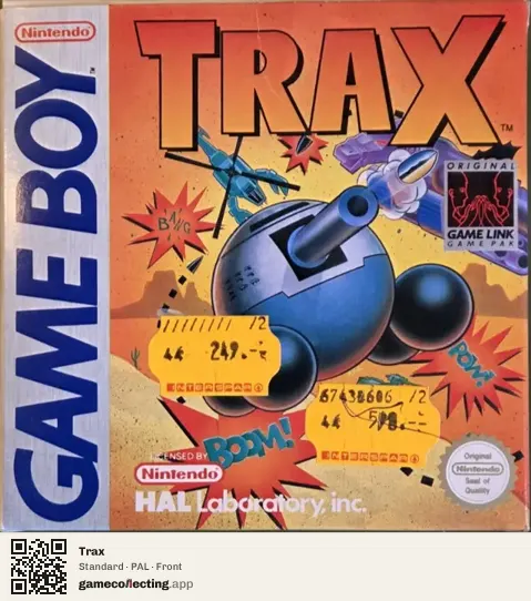 Trax Game Boy, PAL box front