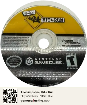 The Simpsons: Hit & Run Nintendo GameCube, NTSC disc