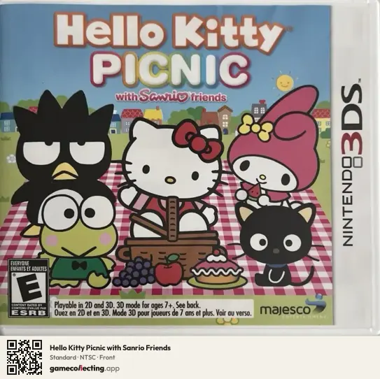 Hello Kitty Picnic with Sanrio Friends Nintendo 3DS, NTSC box front