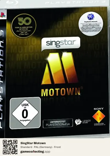 SingStar Motown PlayStation 3, Germany box front