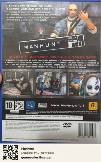 Manhunt PlayStation 2, Italy box back