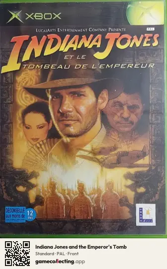 Indiana Jones and the Emperor's Tomb Xbox, PAL box front
