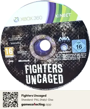 Fighters Uncaged Xbox 360, PAL disc