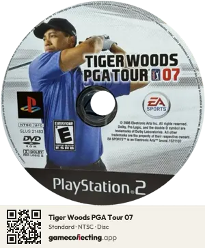 Tiger Woods PGA Tour 07 PlayStation 2, NTSC disc