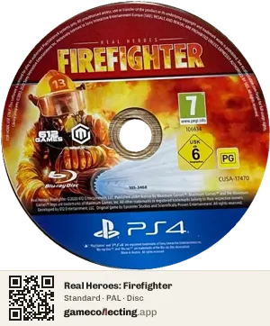 Real Heroes: Firefighter PlayStation 4, PAL disc