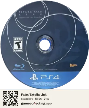 Fate/Extella Link PlayStation 4, NTSC disc