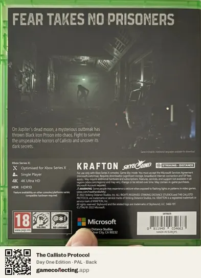 The Callisto Protocol Xbox Series X, PAL box back