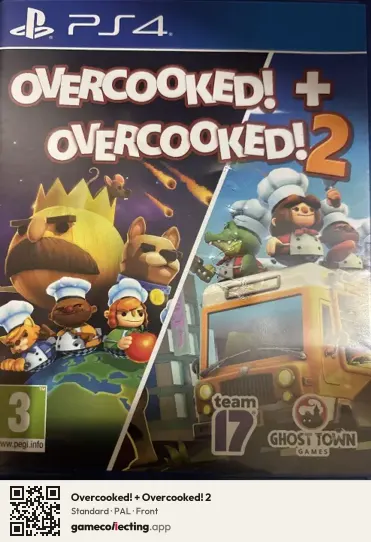 Overcooked! + Overcooked! 2 PlayStation 4, PAL box front