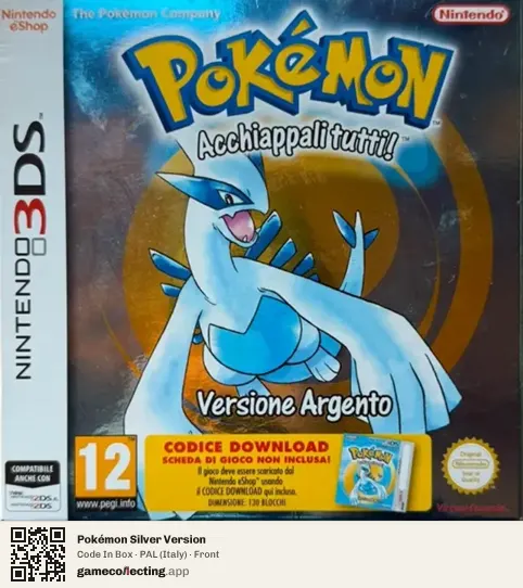 Pokémon Silver Version Nintendo 3DS, Italy box front