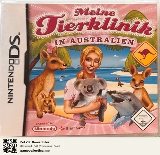 Pet Vet: Down Under Nintendo DS, Germany box front