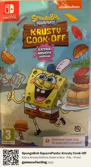 SpongeBob SquarePants: Krusty Cook-Off Nintendo Switch, PAL box front