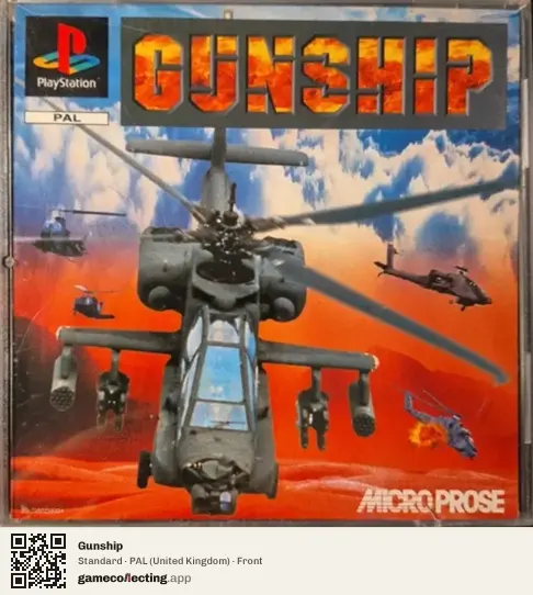 Gunship PlayStation, United Kingdom box front
