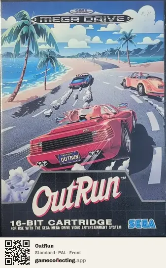 OutRun Sega Mega Drive / Genesis, PAL box front