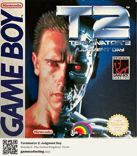 Terminator 2: Judgment Day Game Boy, United Kingdom box front