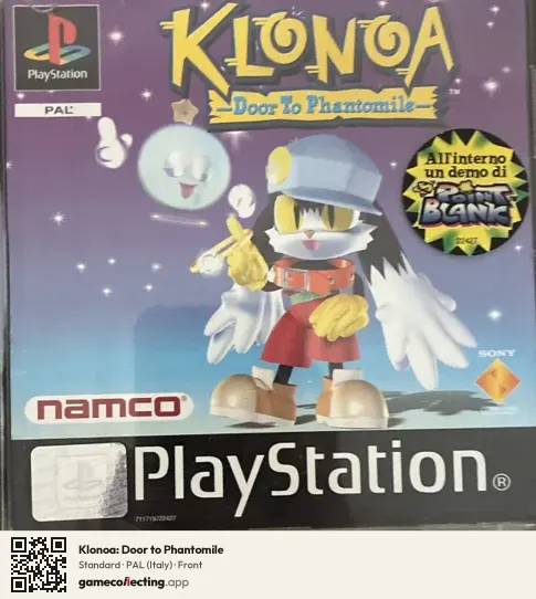 Klonoa: Door to Phantomile PlayStation, Italy box front