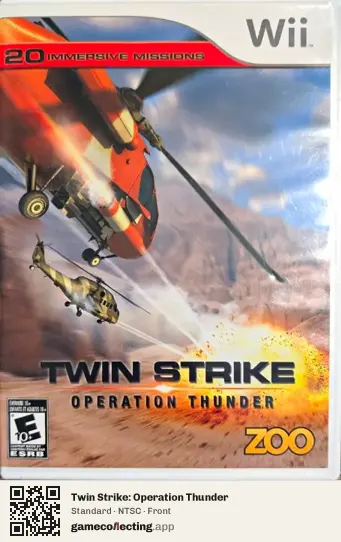 Twin Strike: Operation Thunder Nintendo Wii, NTSC box front